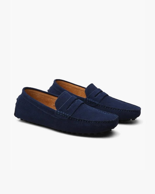 Mocasines de ante con puntera