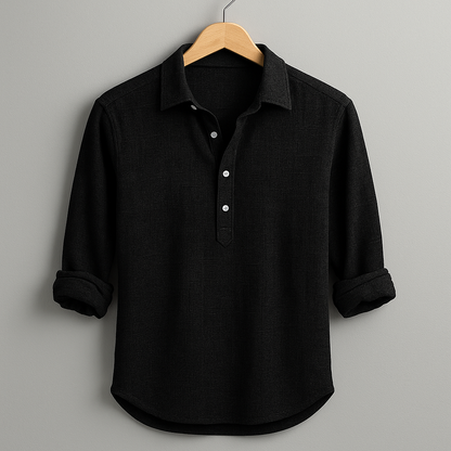 Álamo - Elegante camisa de algodón y lino para cualquier ocasión