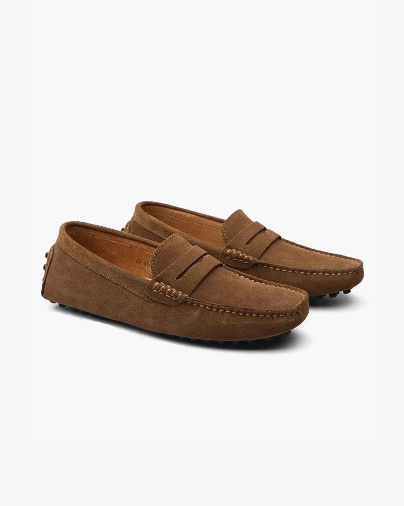 Mocasines de ante con puntera