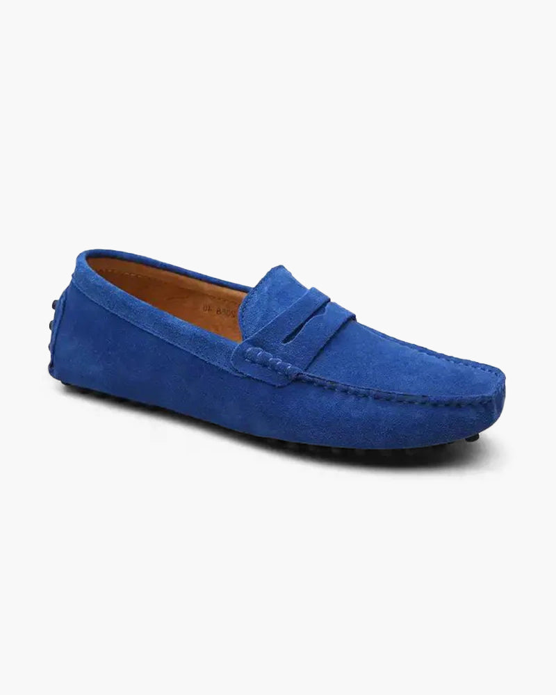 Mocasines de ante con puntera