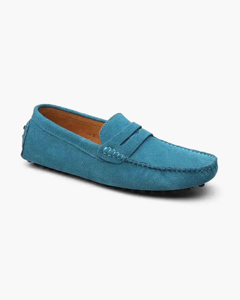 Mocasines de ante con puntera