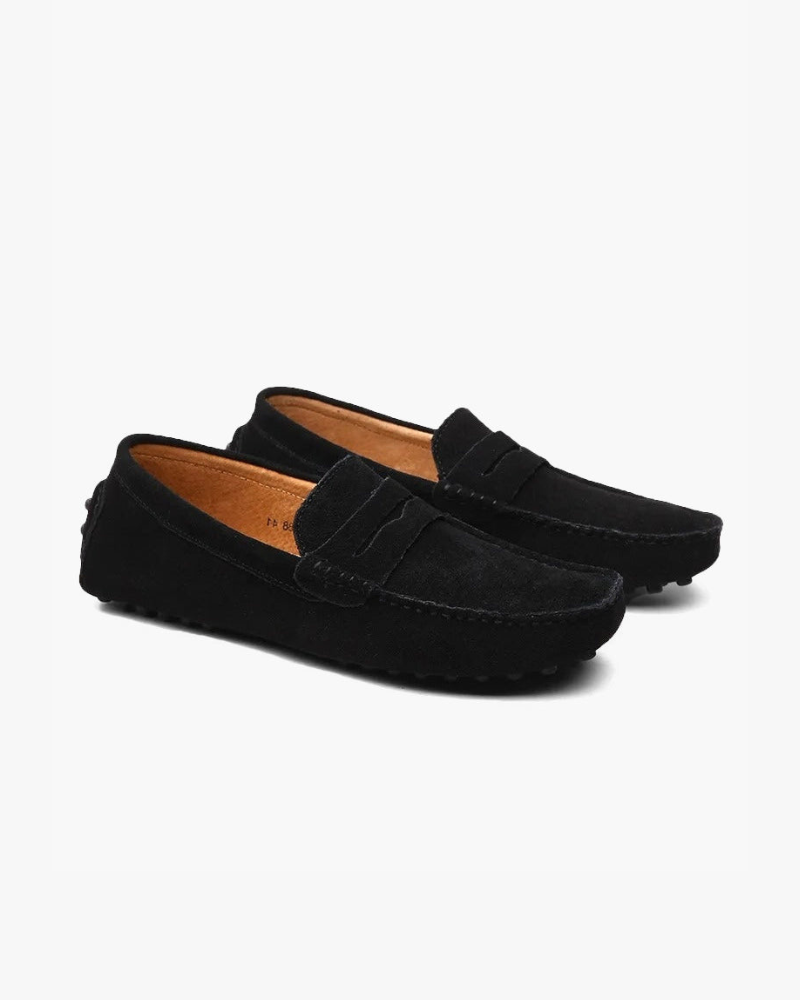Mocasines de ante con puntera